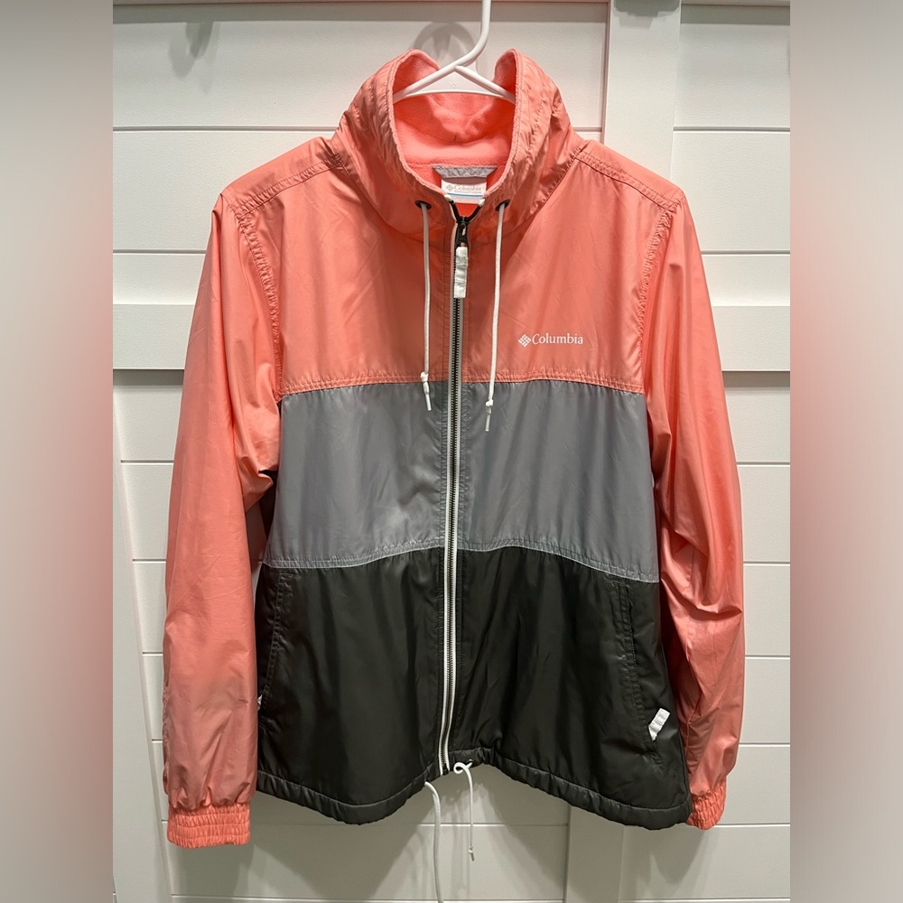 Columbia color block windbreaker jacket
